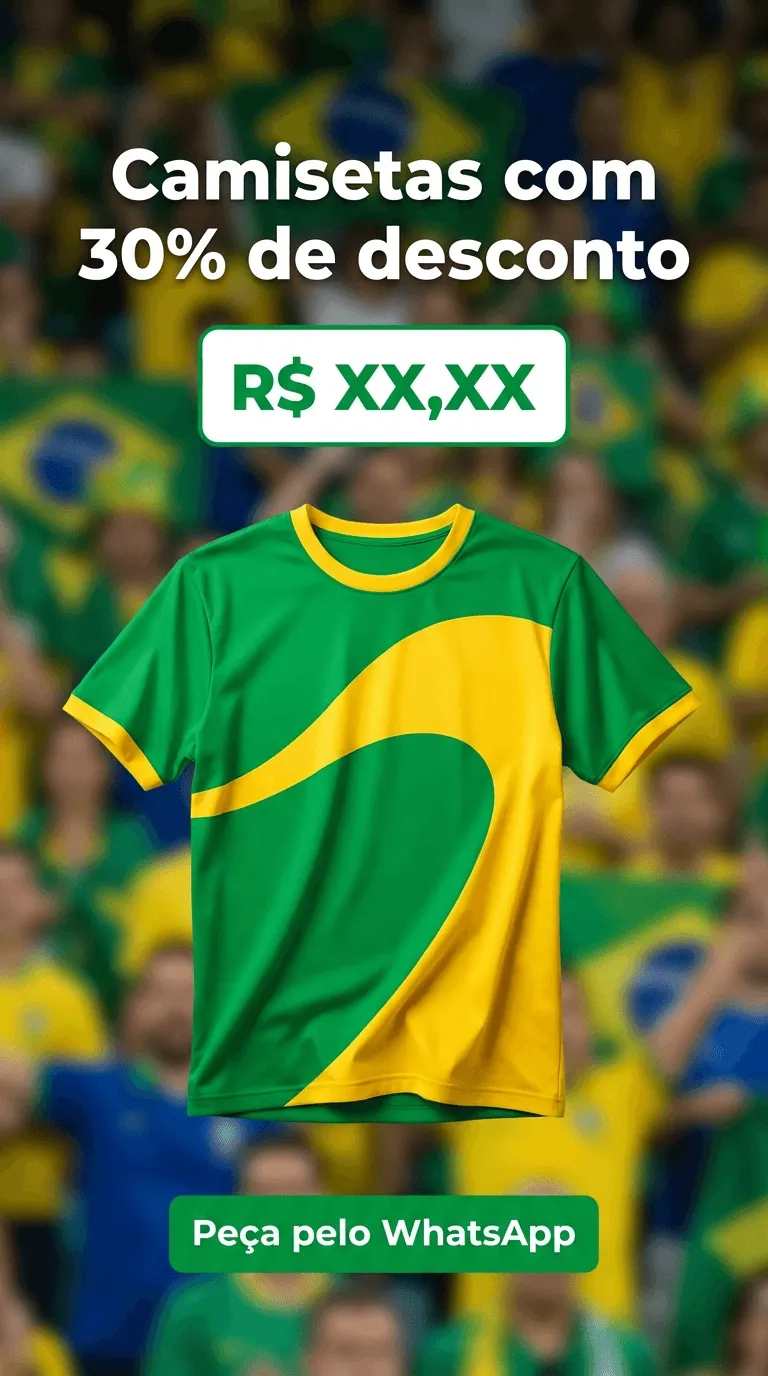 Card vertical de promoção de camisetas para WhatsApp gerado pelo Pollo AI