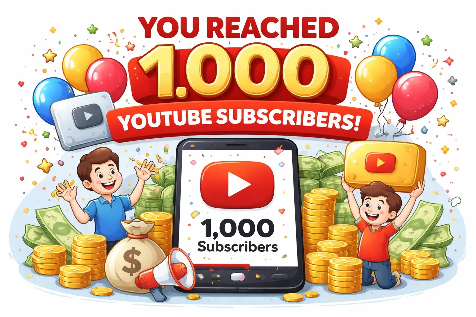 YouTube创作者庆祝订阅用户突破1000大关