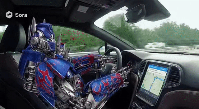 Armor Hero is driving the car.