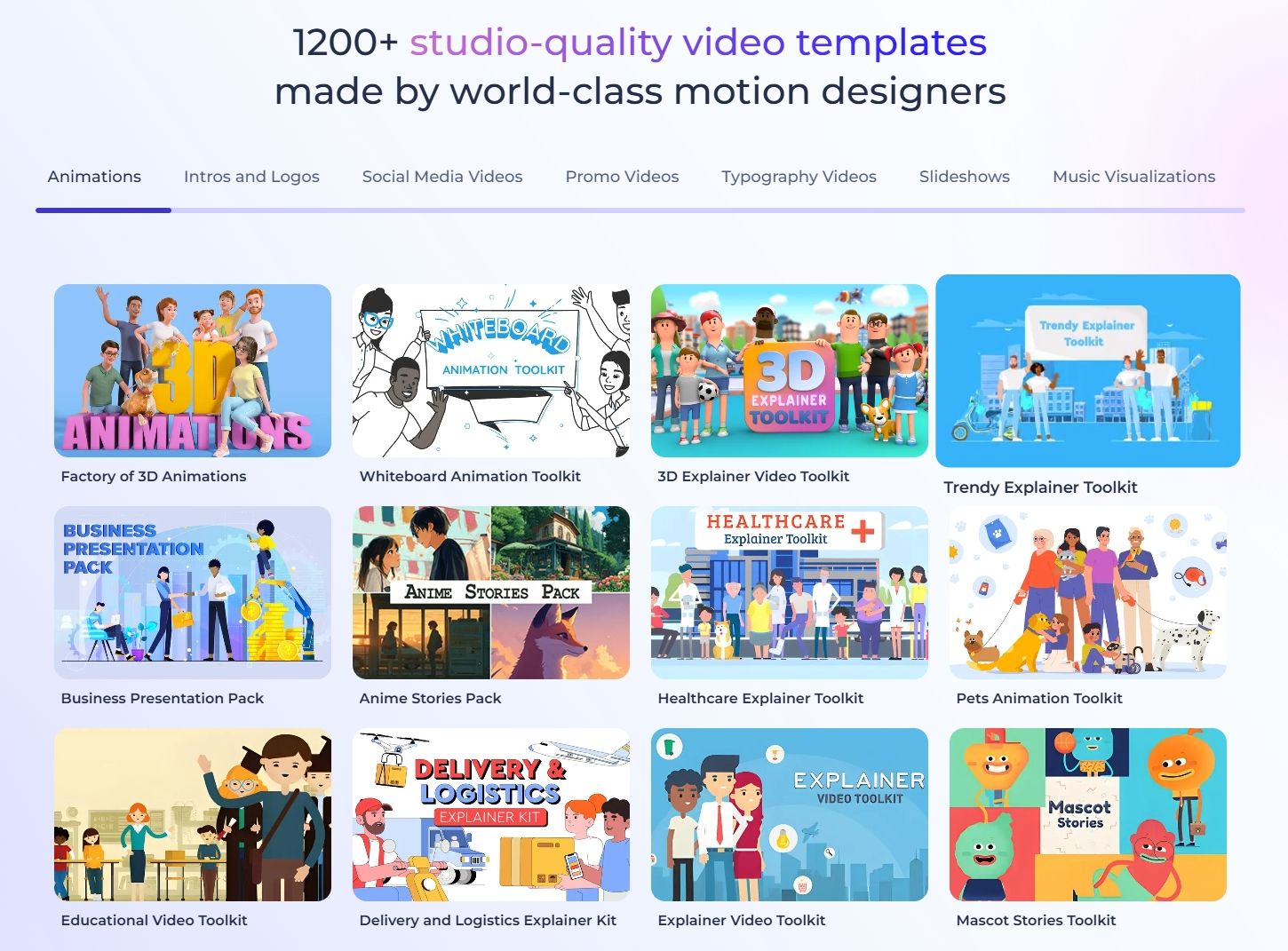 there are 1200+ video templates on this AI video generator platform.