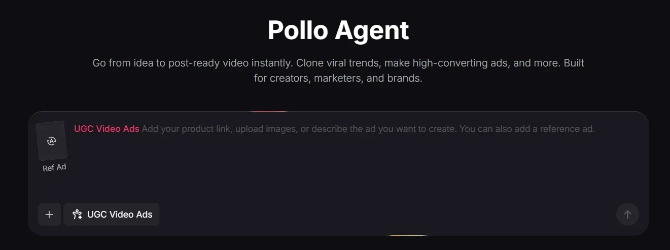การสร้างวิดีโอโฆษณา UGC ใน Pollo Agent