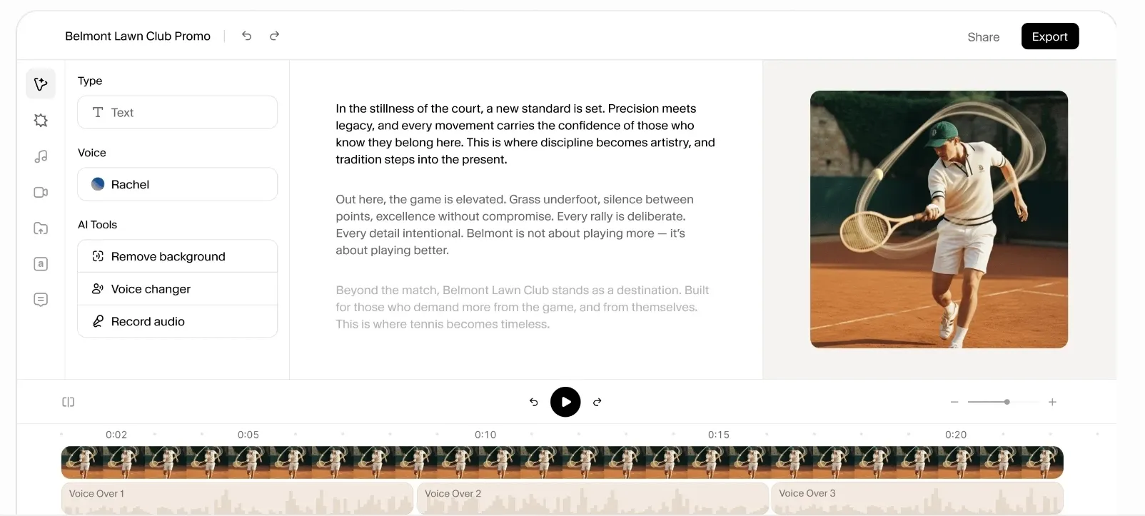 The screenshot of ElevenLabs Ai voice page.