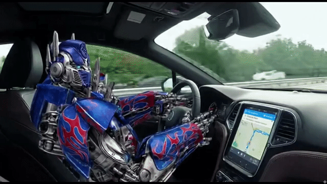 Armor Hero is driving the car.