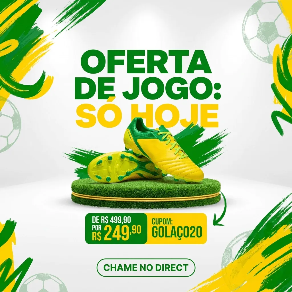 Post de oferta da Copa para loja de artigos esportivos