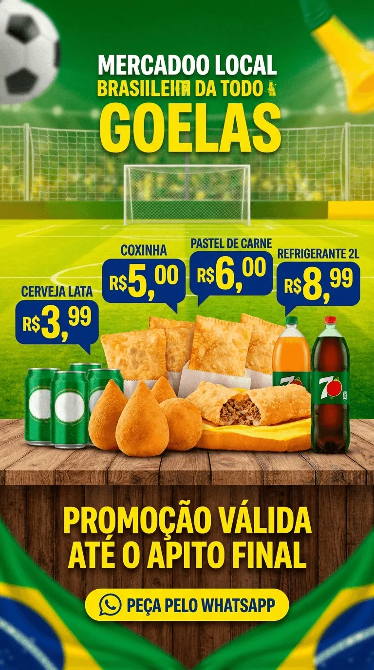Card de WhatsApp para mercado local com ofertas de jogo