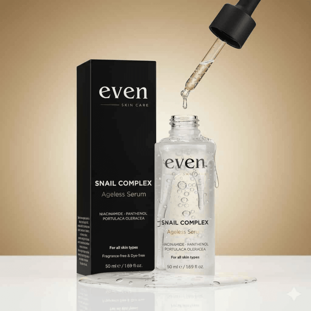 Luxury skincare products with brush on neutral background
