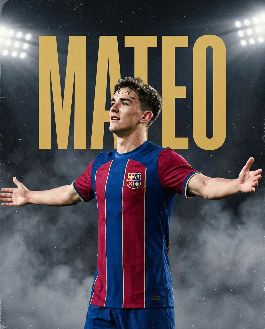 Capa de Instagram com jogador usando camisa azul e grená