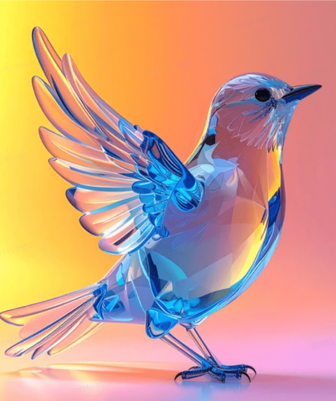 glass-made bird