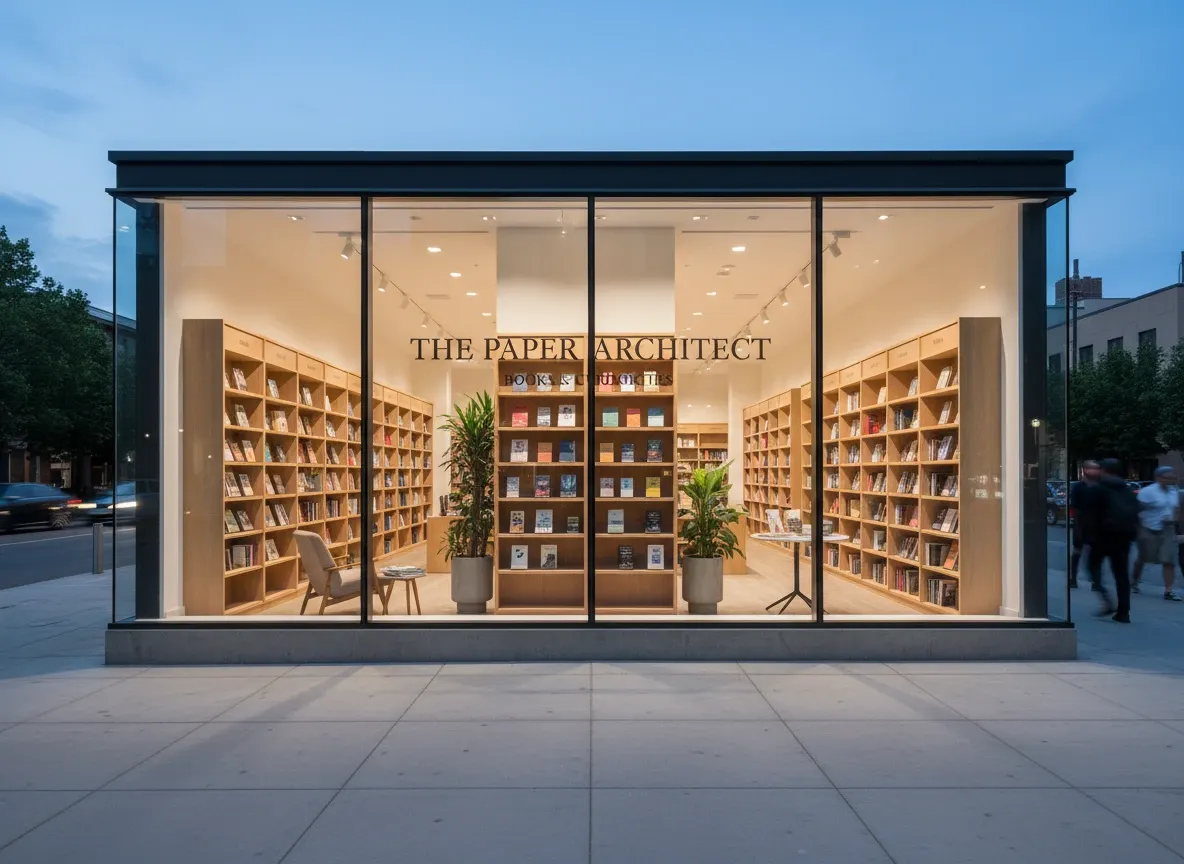 una librería moderna en una plaza
