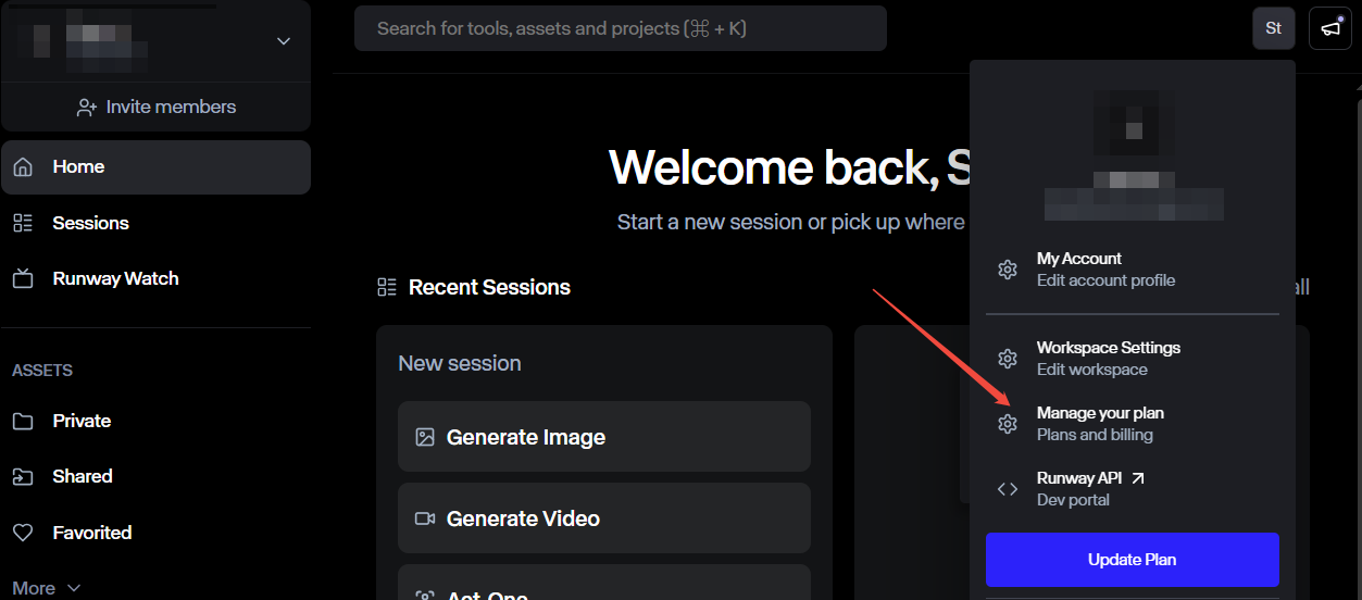 manage your account