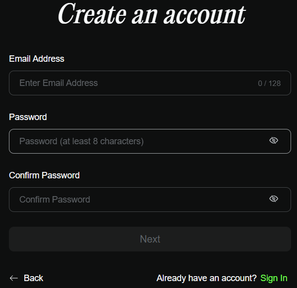 create account