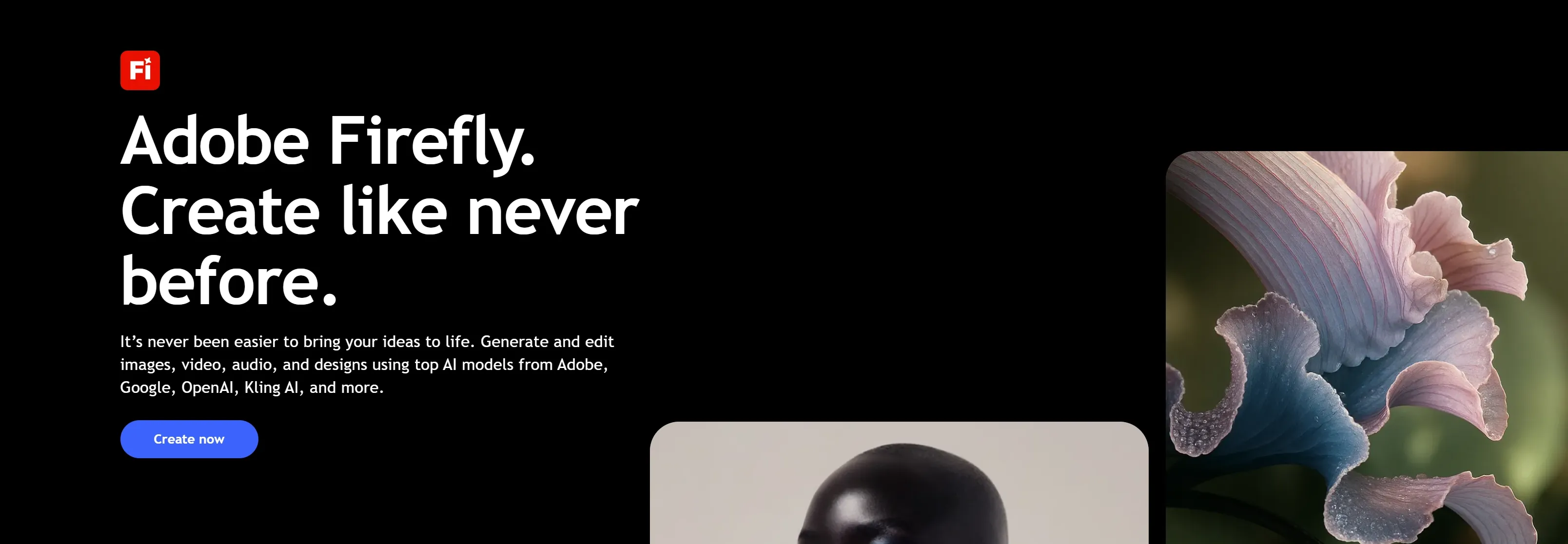 Adobe Firefly homepage