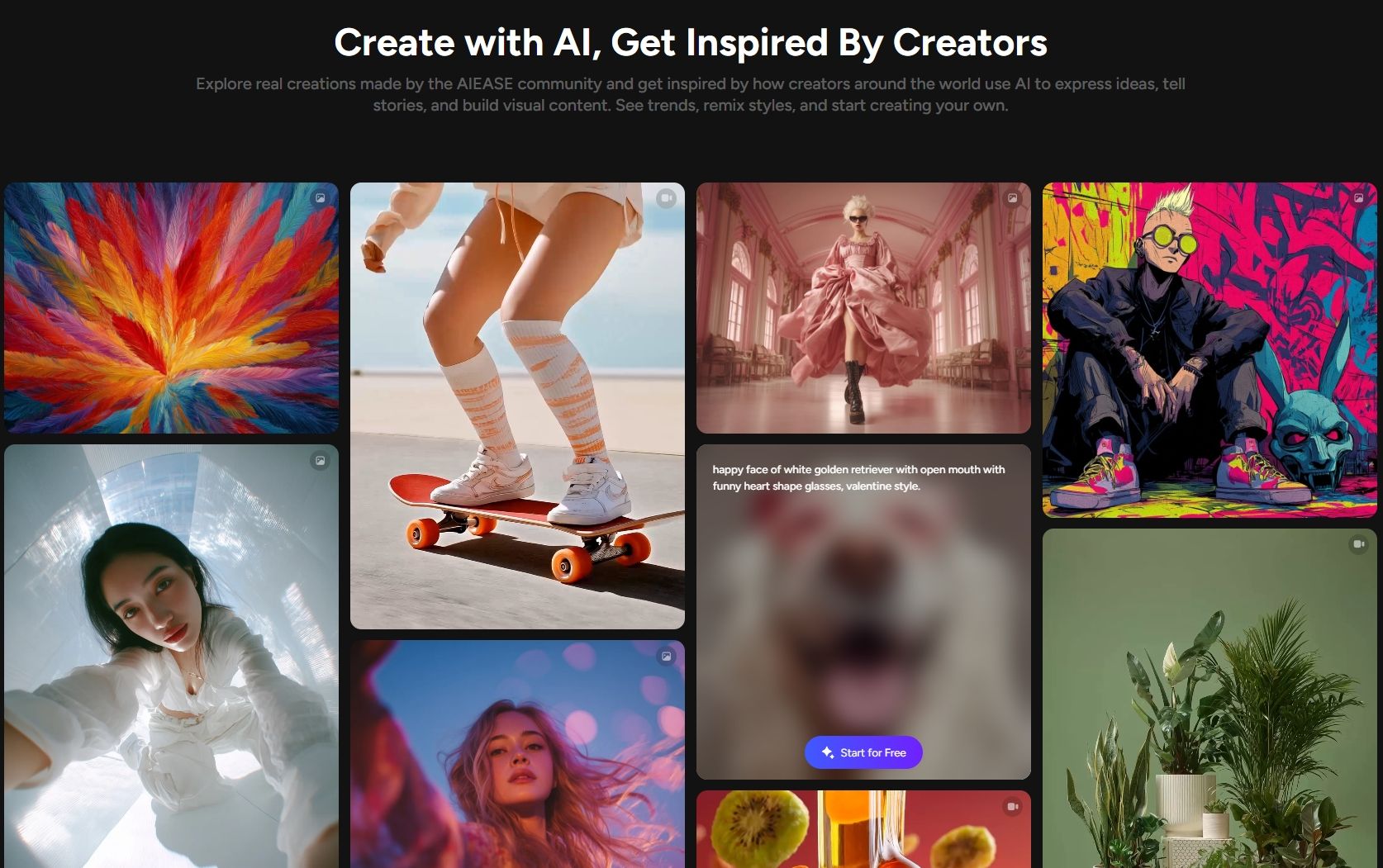 Galeri inspirasi kreator AIEASE
