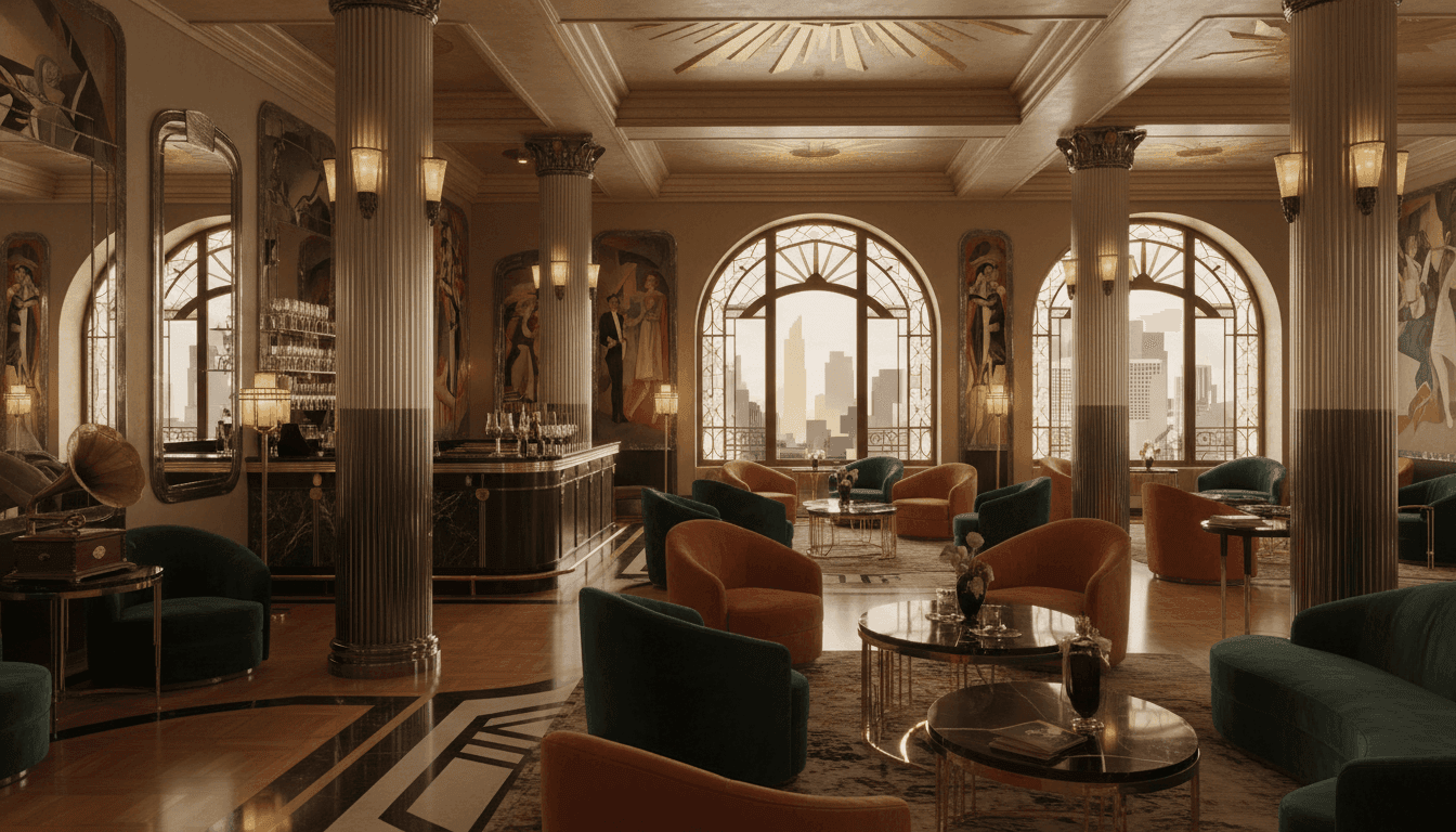 An art deco interior from the 1930s