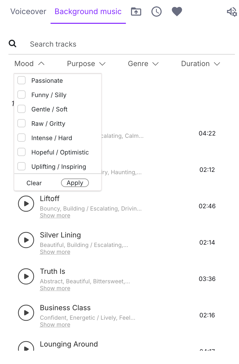background music