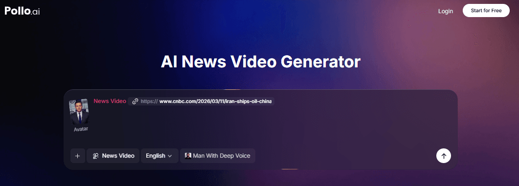 Kotak obrolan penghasil video berita AI