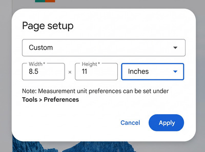 Configure Custom Width & Height