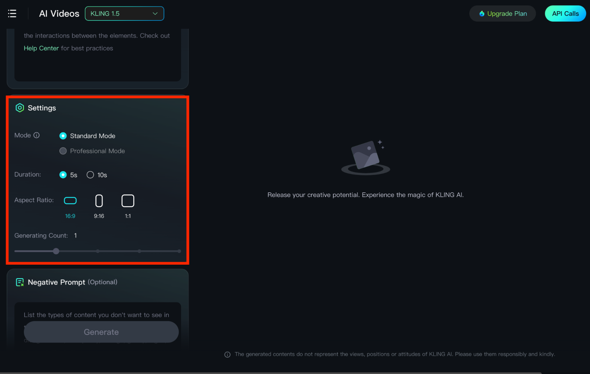 customize settings