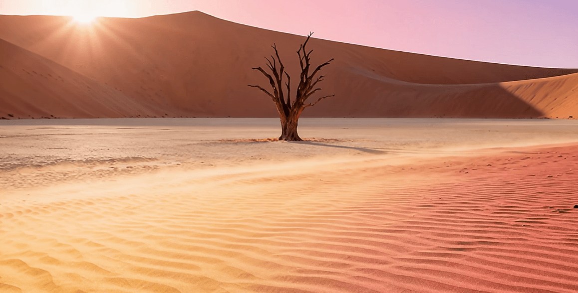 a withered tree in the desert