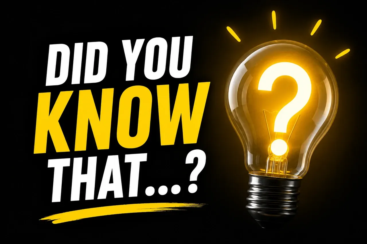 A light bulb with Did You Know That...? text