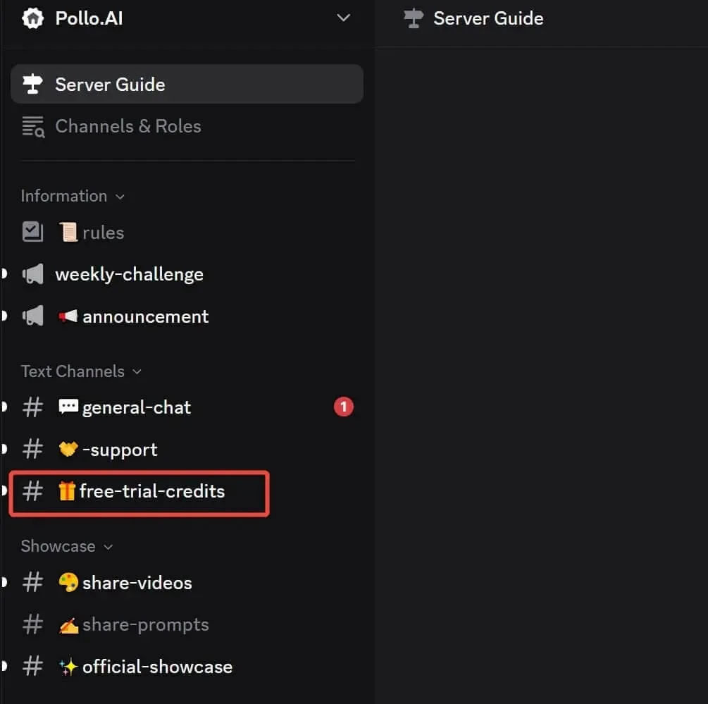 Captura de pantalla de Pollo AI en Discord
