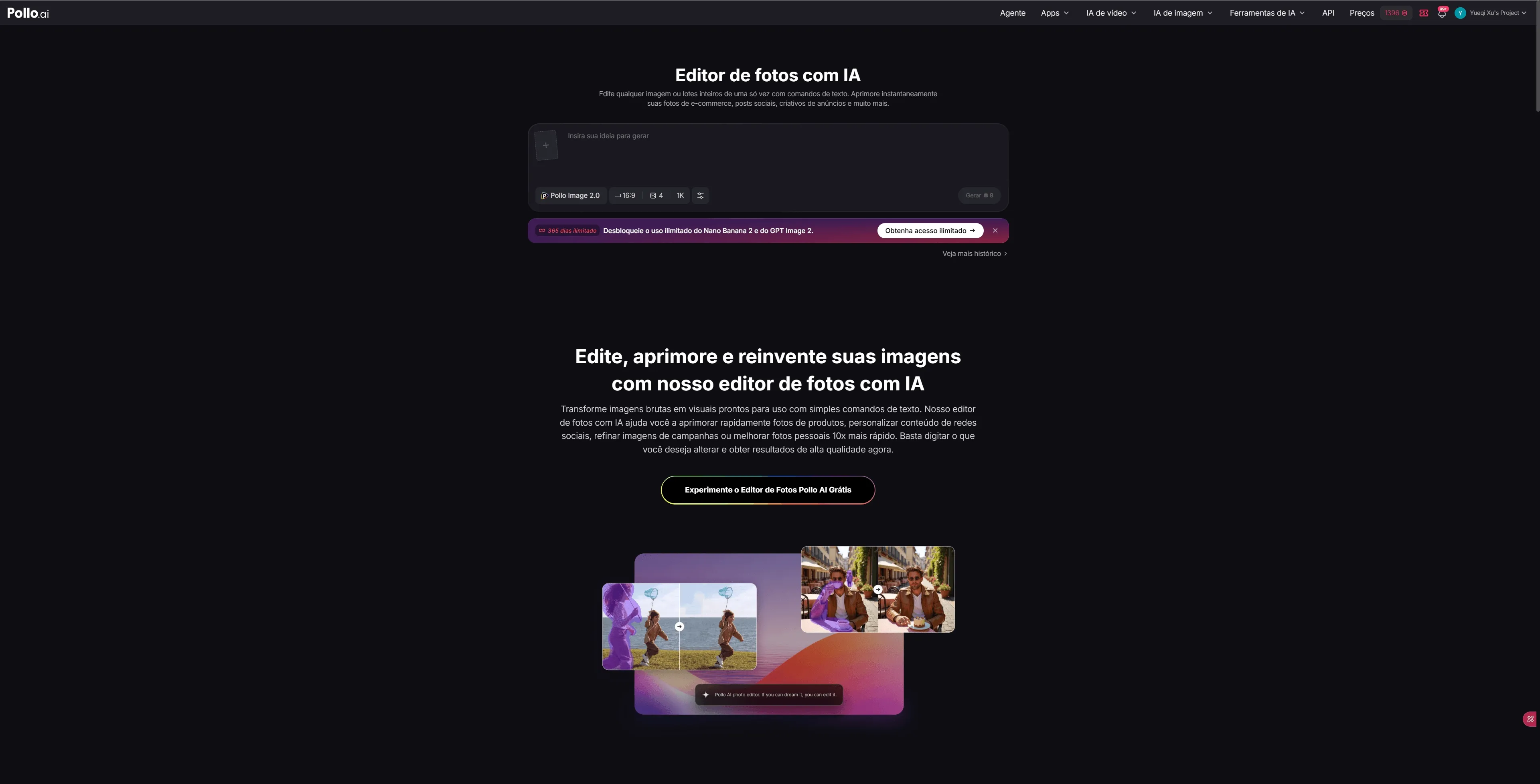 Editor de fotos com IA do Pollo AI para ajustar imagens de camisa de futebol