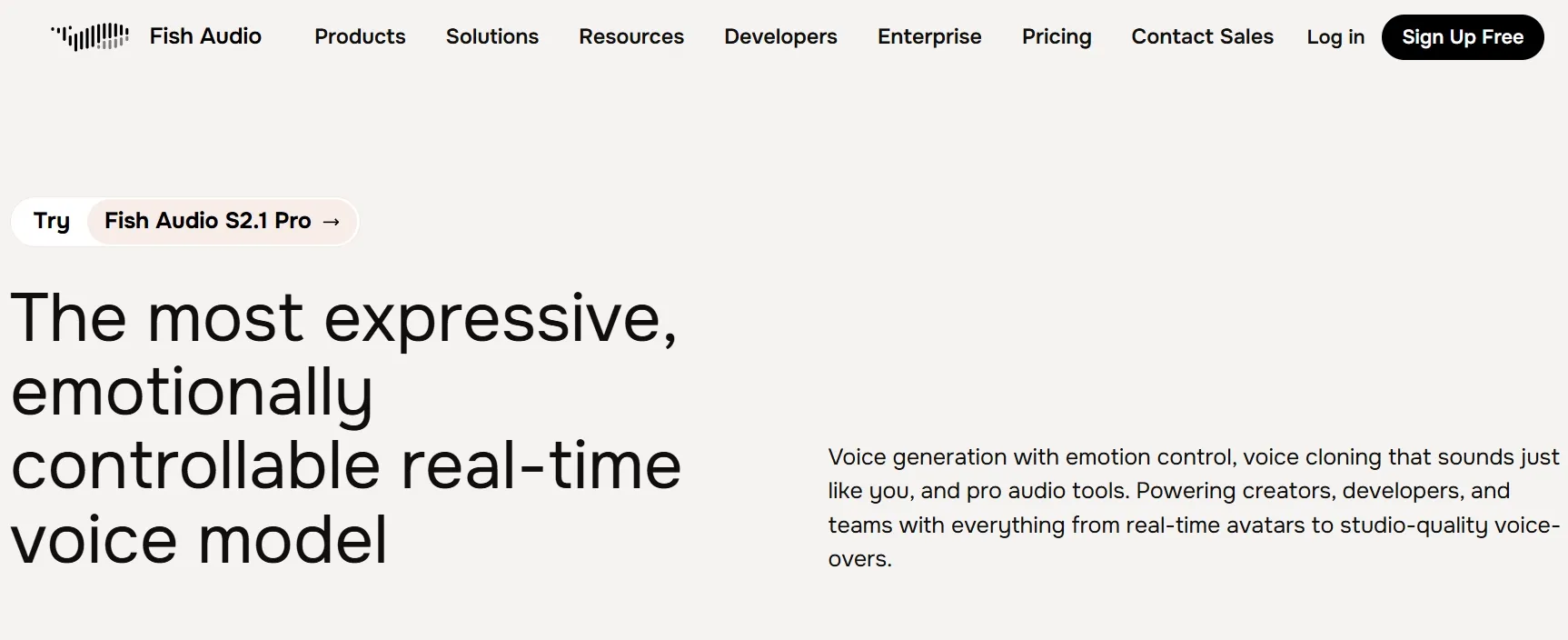 Expressive real-time voice model with emotion control and voice cloning features.