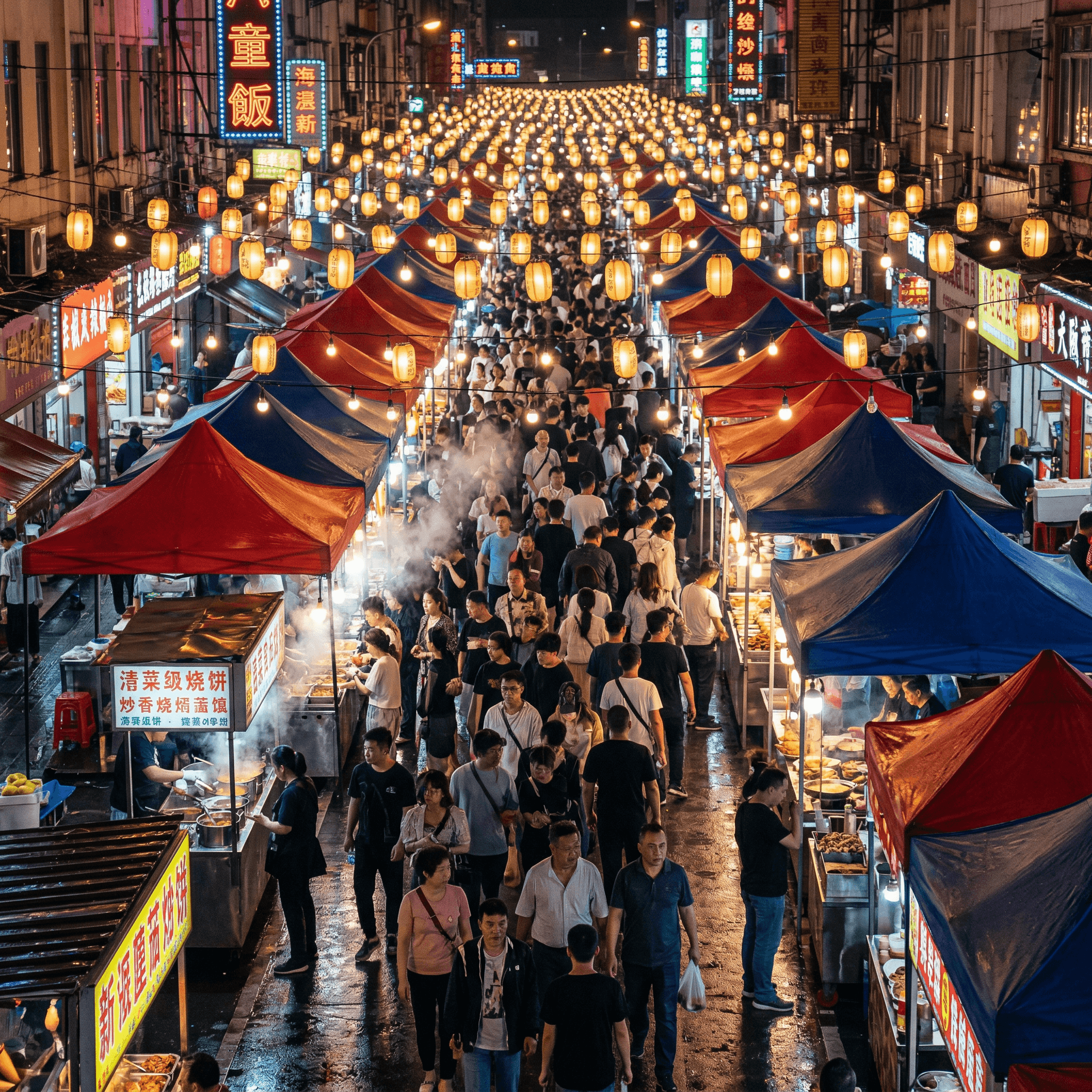 photo of a food market.