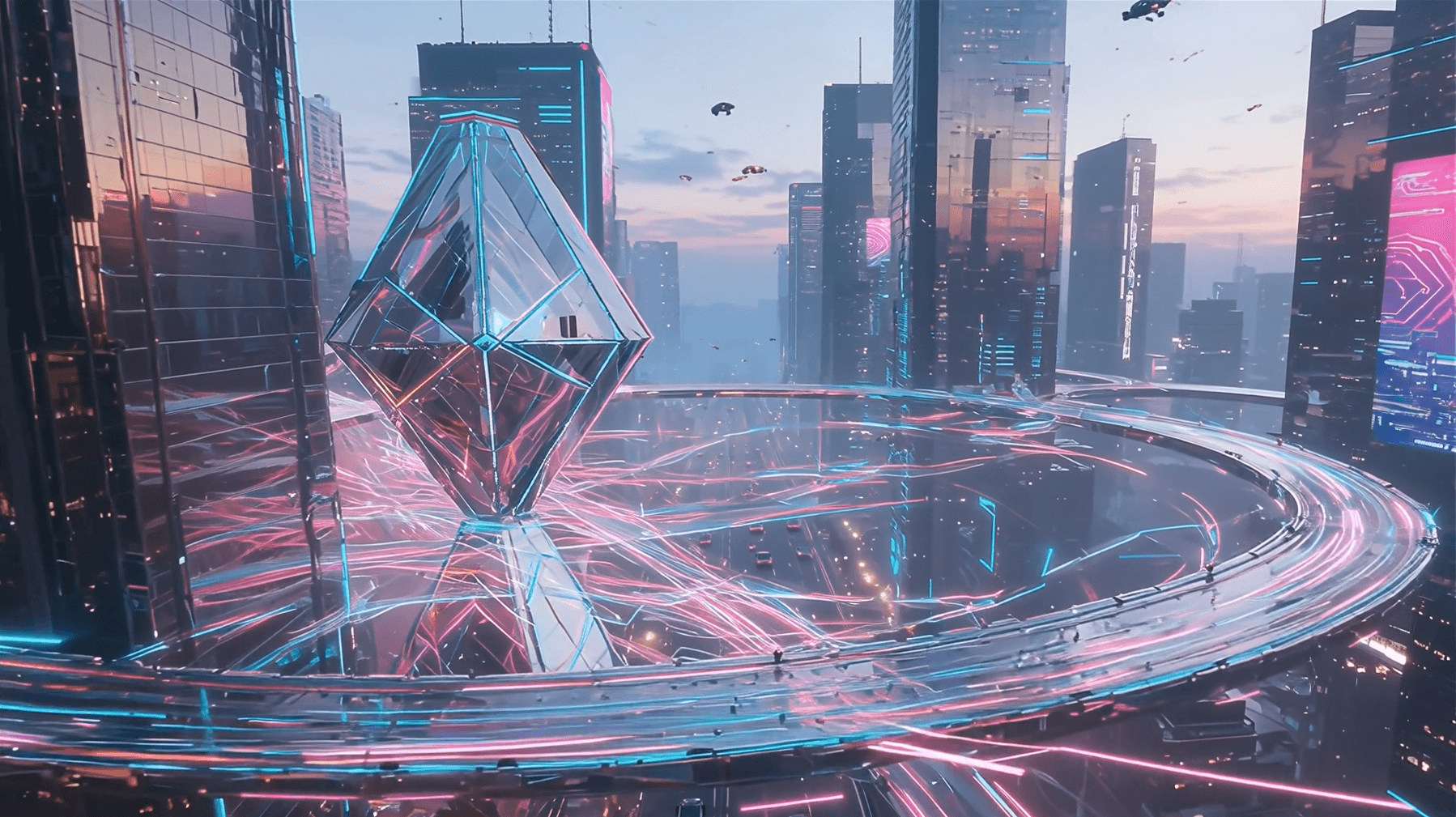 Kota futuristik.
