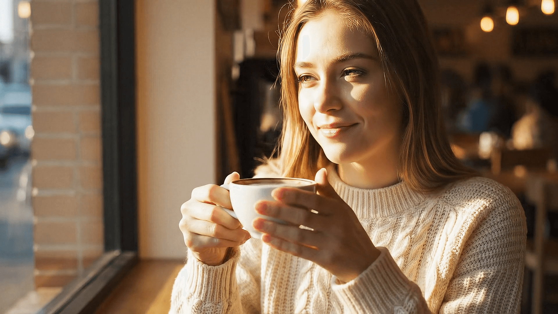 Elegant woman in soft lighting without film frame