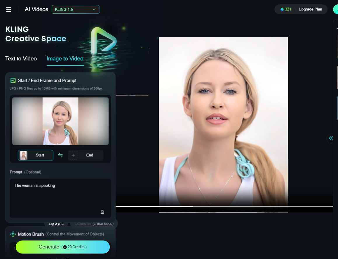 Kling AI image to video
