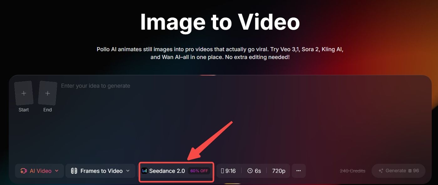 TikTV.AI's image to video generator interfce.