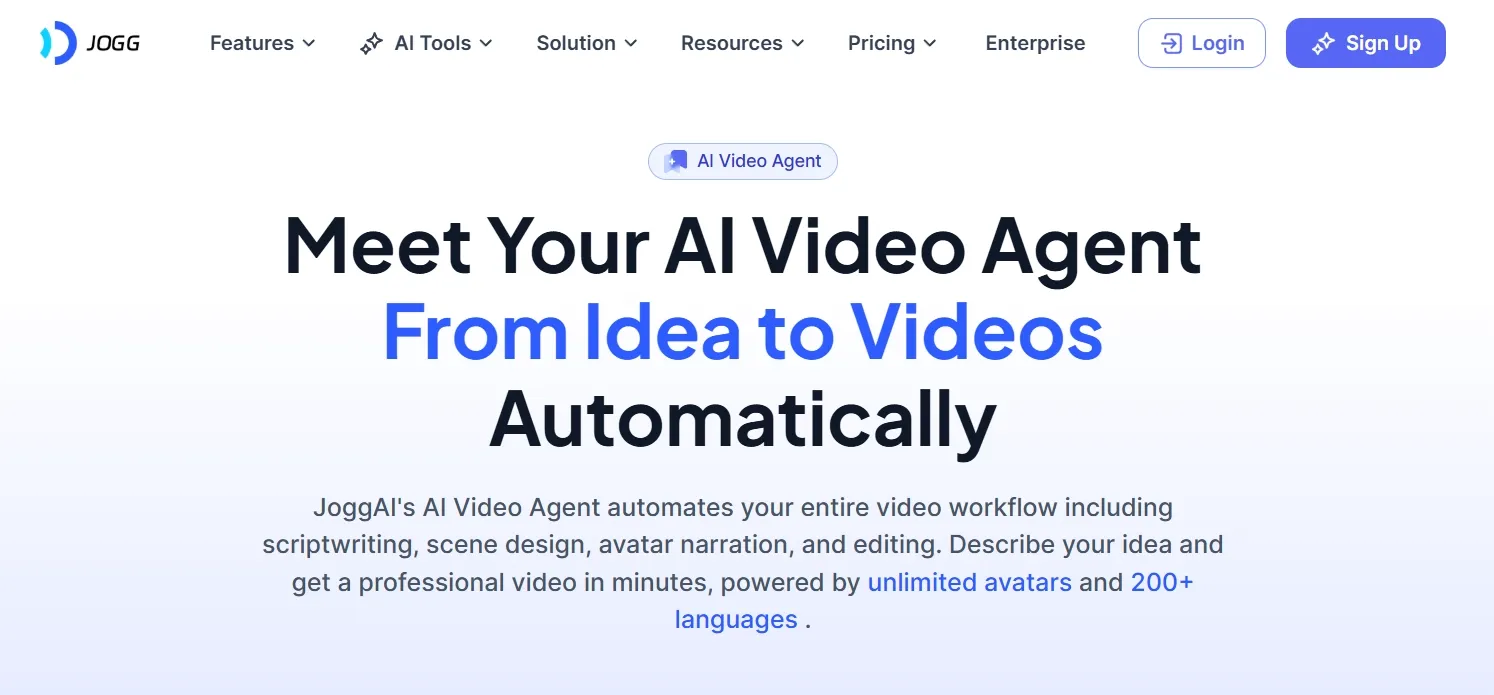 Jogg AI interface