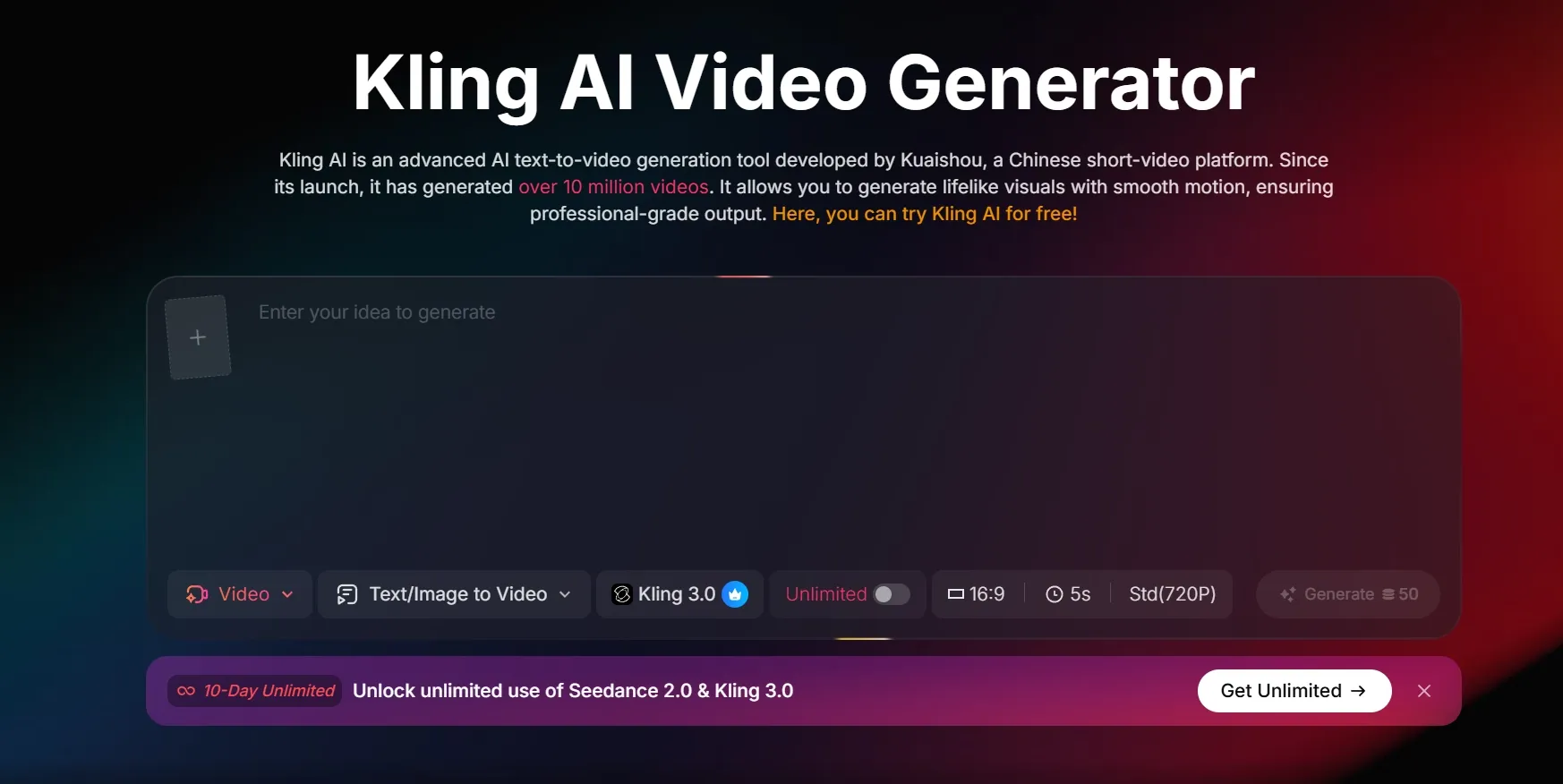 Kling AI 视频生成器集成了视频和音频工作流程