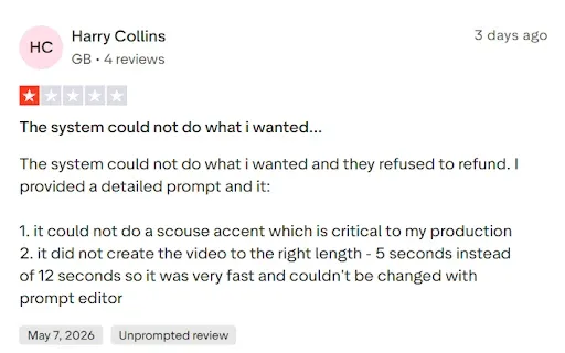 Feedback negativo su Artlist