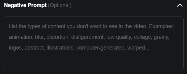 negative prompt