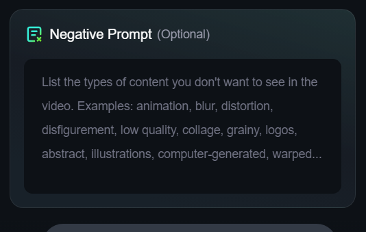 negative prompts