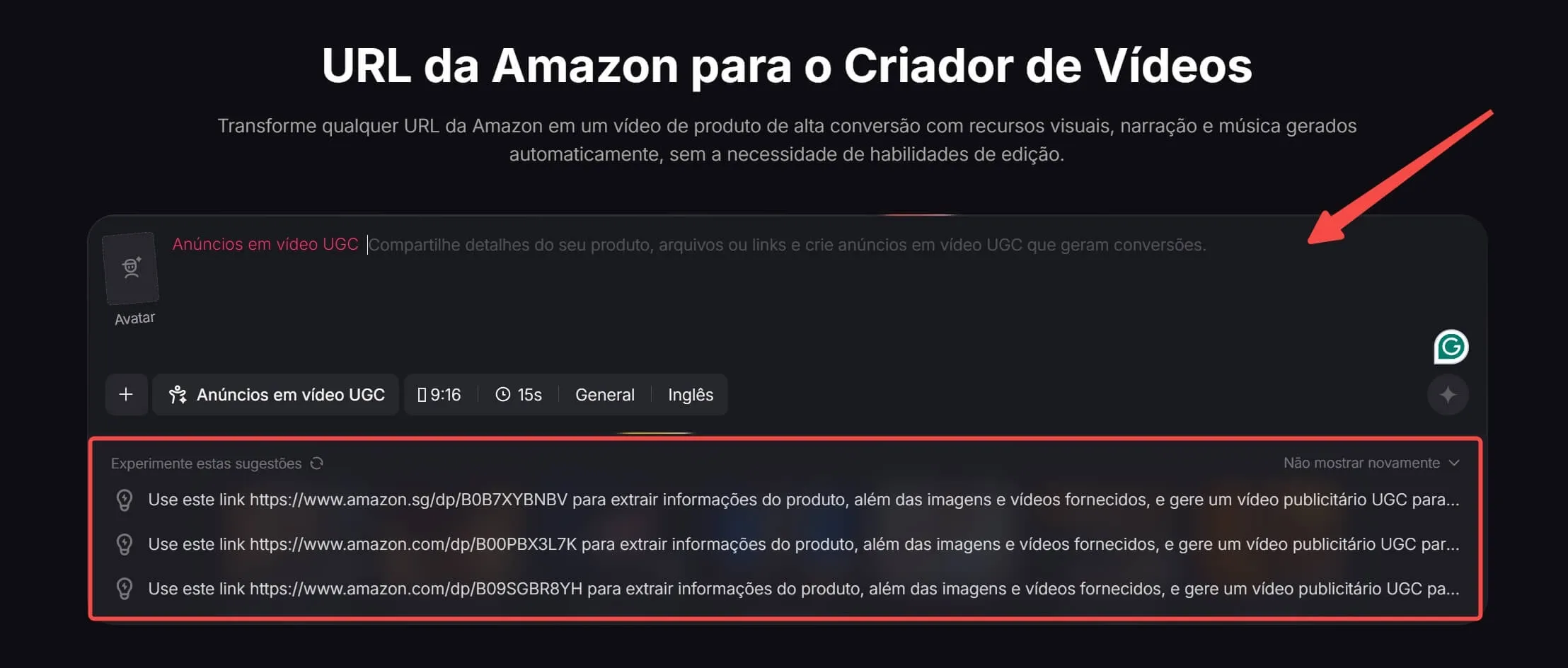 adicionar link de produto no Pollo AI