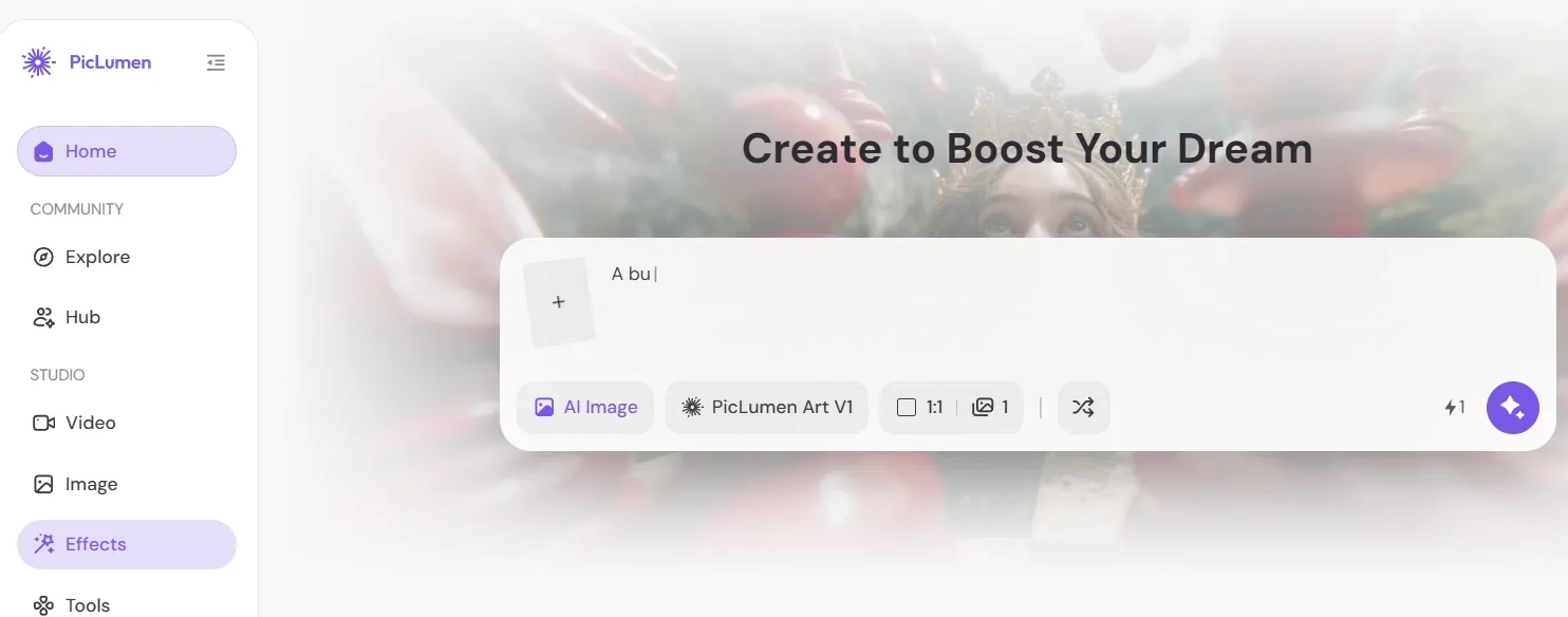 Piclumen AI interface