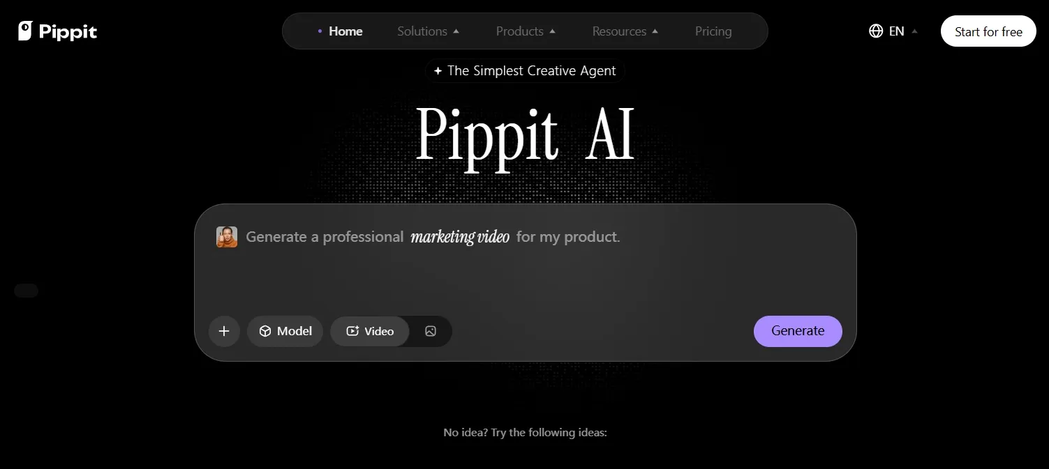 Pippit interface