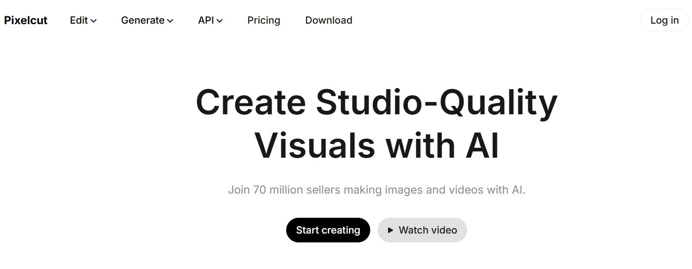 Pixelcut homepage