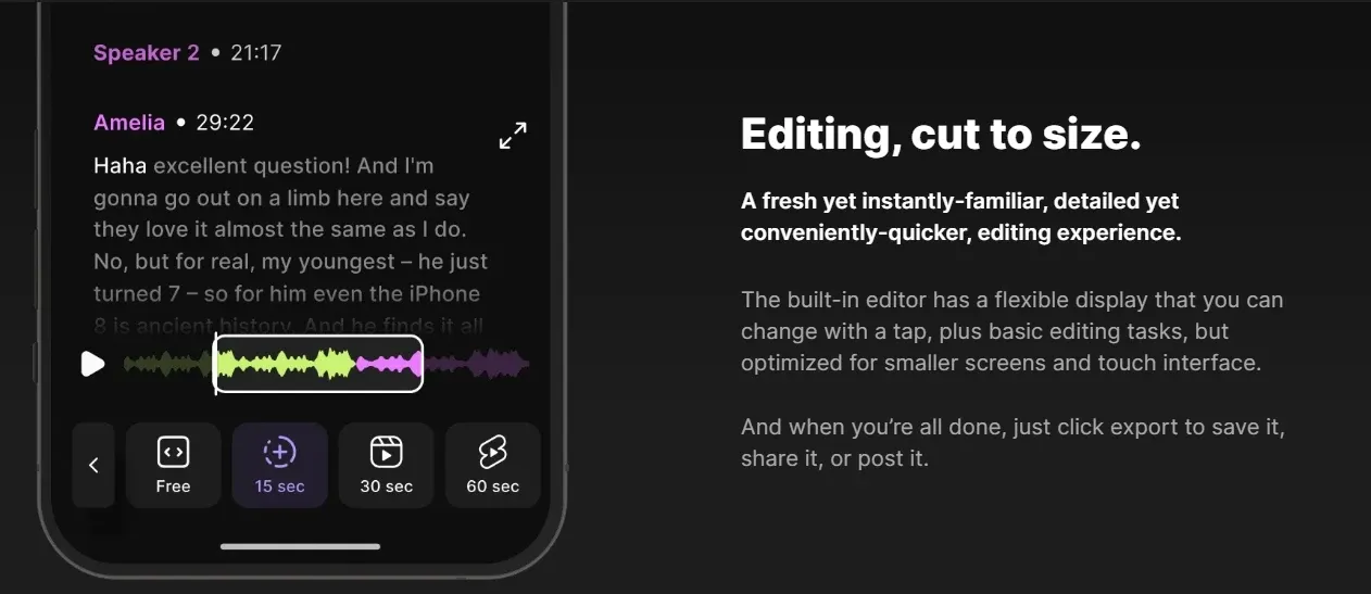 generate edited content on mobile devices