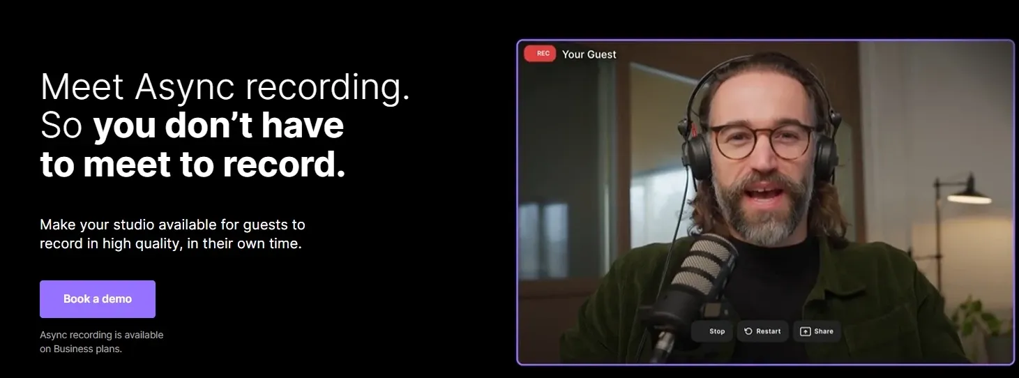 async recording lets you don't have to meet to record