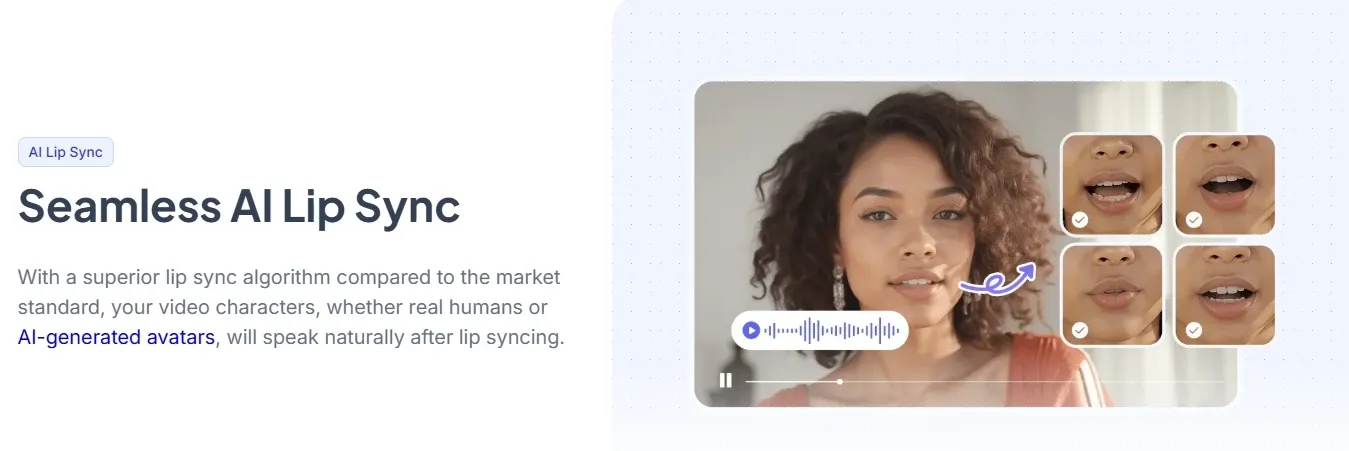 Introduction banner of seamless AI lip sync technology for natural speaking virtual avatars and real human videos