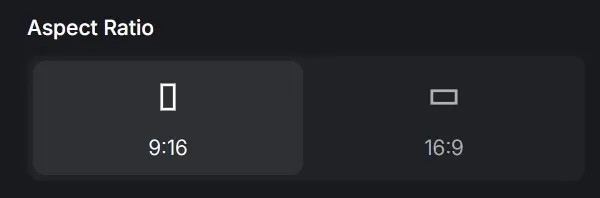 choose an aspect ratio