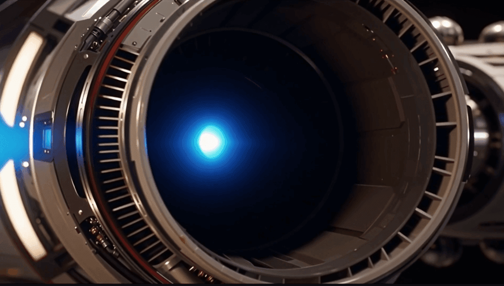 Motore di un'astronave.