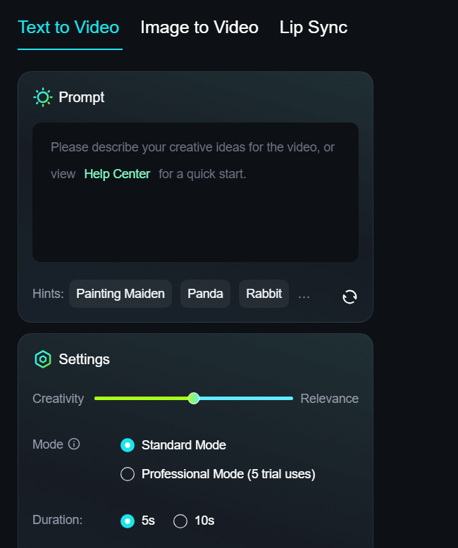 text to video