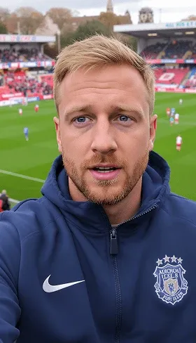 A man in the soccer field