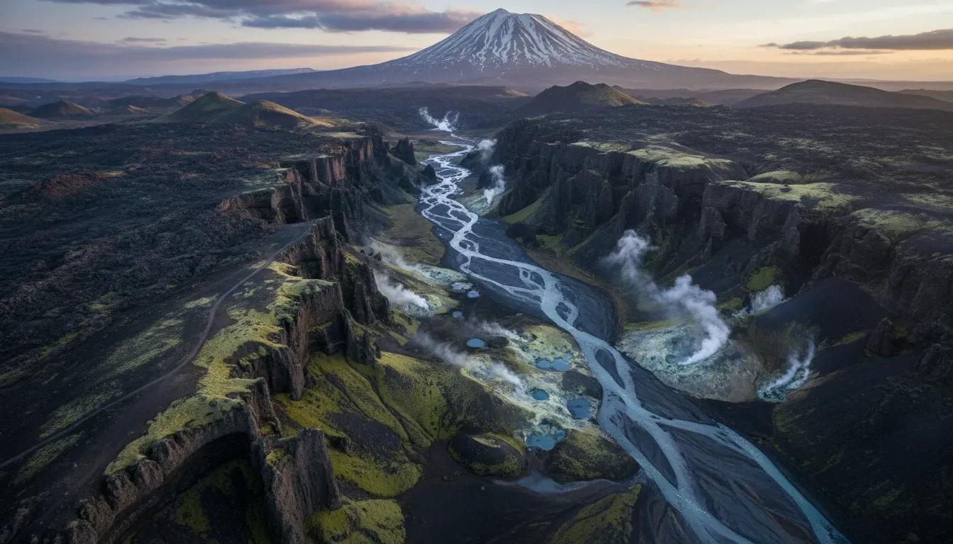 paisaje volcánico de islandia