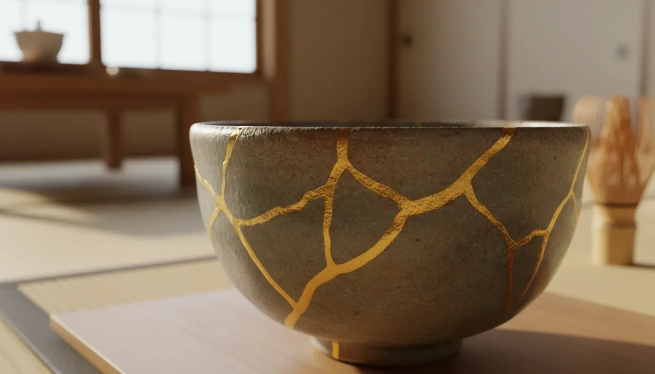 un hermoso cuenco de estilo japonés